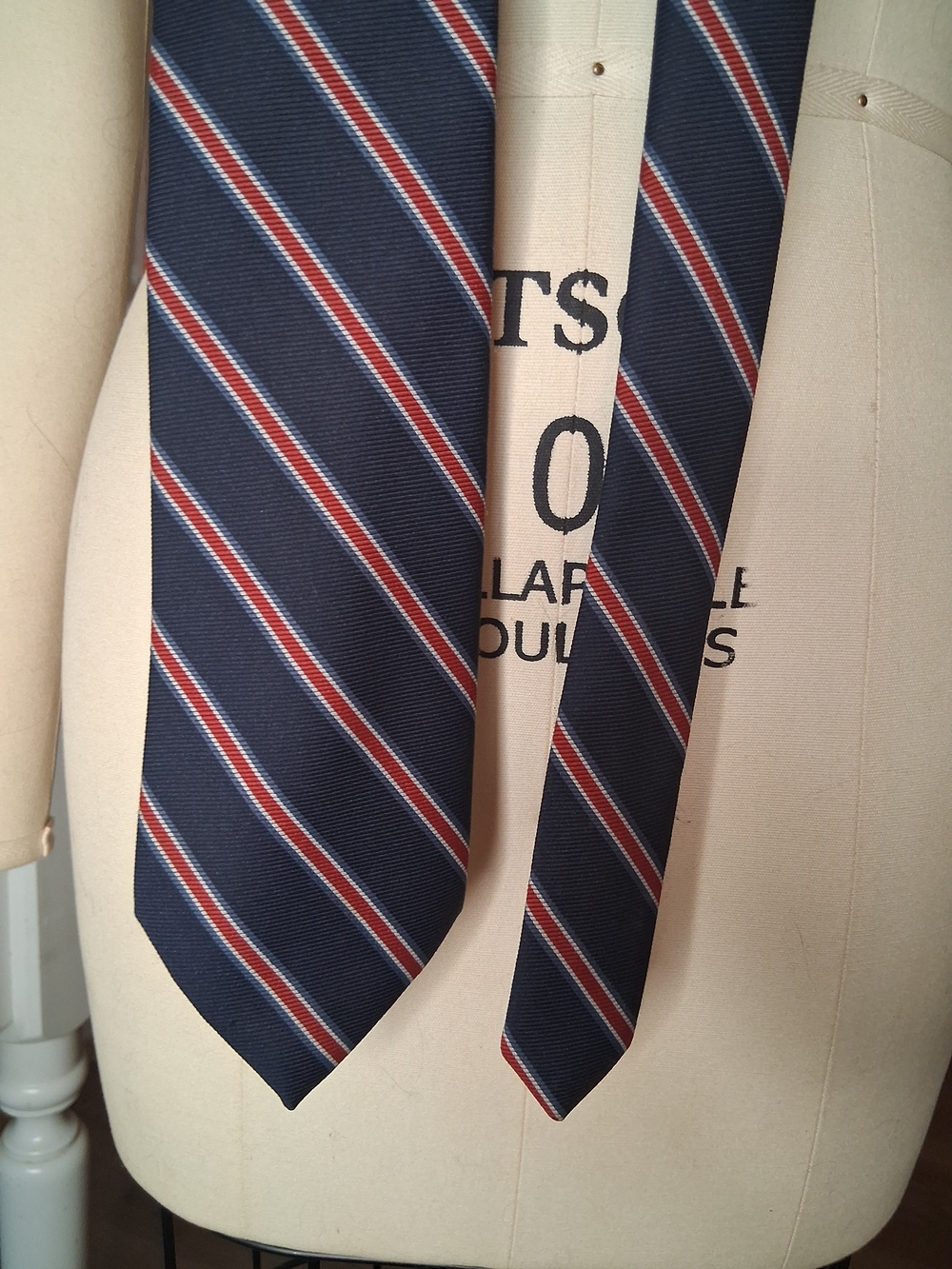 Vintage Navy Striped Men's Tie